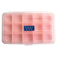 MXY Pill Case Multi-Day 15 Compartments Drug Box Portable Vitamin Medicine Organizer Ring Earrings Storage Box Tight Lock High Capacity for Daily Using (Pink)