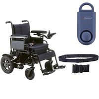 Drive Cirrus Plus EC Folding Power Wheelchair, 16" Seat & Free 130 dB Matte Blue Personal Safety Alarm/Siren! + Black Belt!