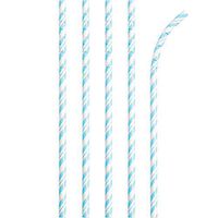 Creative Converting 144-Count Paper Straws, Pastel Blue