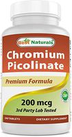 Best Naturals Chromium Picolinate Tablet, 200 mcg, 240Count