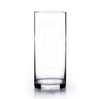 WGV Cylinder Vase, 4" W x 10" H, Floral Container, Glass Candle Holder Centerpiece Planter Terrarium for Wedding Party Event, Home Office Decor, Clear, 12 Pieces