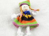 20pcs Cute Pattern Dress Girl Small Doll Craft/Appliques DIY Handicraft Lots (C)