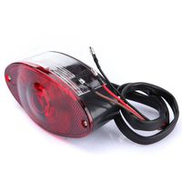 Funnytoday365 Motorcycle Universal Cat Eye Rear Brake Stop Tail Light Red For Harley Chopper