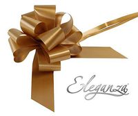 Eleganza Gold 30mm Waterproof Poly Pull Bow (Pack of 2)
