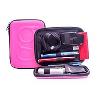 Glucology™ Diabetic Travel Case - Organizer Pack for Blood Sugar Test Strips, Medication, Glucose Meter, Pills, Tablets, Pens, Insulin Syringes, Needles, Lancets - Hard Shell - Standard, Matte Pink