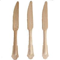 Tableclothsfactory 200 Pcs -Disposable Biodegradable 8" Birch Wooden Knife