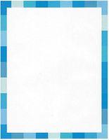 Blue Mosaic Print Stationery Printer Paper 26 Sheets