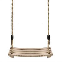 PELLOR Wood Tree Swing Seat,Indoor Outdoor Rope Wooden Swing Set for Children Adult Kids 17.7x7.9x0.6 inch