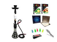 Portable Bottle Hookah Stem + Red Hose Shisha Pipe Bowl BOTTLE NOT INCLUDED