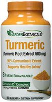 Garden Botanicals Turmeric 500mg, 60 vegicaps, 95% Curcuminoid Extract, Supports Healthy Joints, 60 Servings