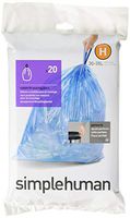 simplehuman Code H Custom Fit Recycling Drawstring Trash Bags, 30-35 Liter / 8-9 Gallon, 3 Refill Packs (60 Count) - Blue
