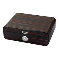 Humidors 35 Cigar Cigar Portable Large Capacity Moisturizing Cabinet Equipped with Humidifier and Hygrometer (Color : Brown, Size : 20.51028cm)