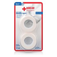 Band-Aid Brand of First Aid Products Hurt-Free Medical Adhesive Paper Tape to Secure Bandages and Wound Dressings, Non-Irritating, 1 Inch by 10 Yards, 2 ct