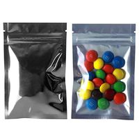 Smell Proof Barrier Bags - Zipper w/Heat Seal - 100 Bags (Silver & Clear, 1 Gram)