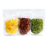 Mimi Pack 50 Pcs 6-1/2" x 4-1/3" Clear Transparent Zip Lock Bag Pouches Recloseable for Food Storage and More