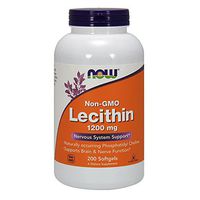 NOW Supplements, Lecithin 1200 mg with naturally occurring Phosphatidyl Choline, 200 Softgels