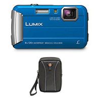 Panasonic DMC-TS30A LUMIX Active Lifestyle Tough Camera (Blue) + Swiss Gear Case