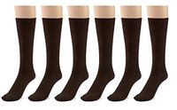 Silky Toes 3 or 6 Pk Men's Diabetic Non-Binding Cotton Dress Socks, Multi Colors Also Available in Plus Sizes… (9-11, Brown - 6 Pairs)