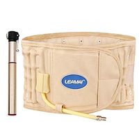 DUORUI Physical Decompression Back Belt -Spinal Air Traction Belt for Lower Back Pain Relief, Back Support & Lumbar Traction Belt. Suitable for Waistline (31.5"-49.5")(Beige)