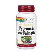 Solaray Pygeum and Saw Palmetto Berry Extracts | Mens Health & Prostate Function Support | Zinc, B-6, Pumpkin Seed & Amino Acids | 60 VegCaps