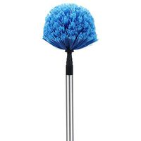 Cobweb Duster with Pole,10-feet Ceiling Fan Duster Medium Stiff Bristles for Indoor Outdoor Garage