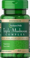 Puritan's Pride Triple Mushroom Complex Reishi Shiitake Maitake-60 Capsules