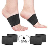 AVIDDA 4 Pack Arch Support Sleeves for Women Men, Plantar Fasciitis Brace Support for High Arches, Heel Pain, Heel Spurs, Foot Care, Feet Pain, Flat Arches (One Size Fits All), Black 2 Pairs