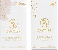 Promise Fertility Supplements, Organic + DHA Omega-3 (90 Day Supply) for Hormone Balance, Reproductive Health & Cycle Regulation with Myo-Inositol and Co-Q10
