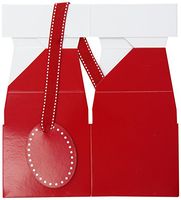 Boston International Progress Luv2pak Eco Giftalicious Pop-Up Gift Box with Ribbon and Tag, 4.75-Inch Ruby Red, Ruby Red, 10 Count (Pack of 3)