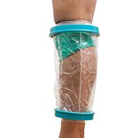 Knee Cast Cover for Shower Adult, Waterproof Knee Shower Cast and Bandage Protector for Leg Watertight Protection to Knee Replacement Surgery, Wound, Incision Reusable