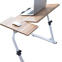 Xesvk Angle & Height Adjustable Laptop Table, US Stock- Tiltable Tabletop Desk Sofa/Bed Side Table Hospital Table Stand Raised and Lowered Writing Computer Desk