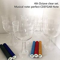 4th Octave Clear Crystal Singing grails Set 7 Pcs in Perfect Musical Note, CDEFGAB, Huge Energy for Healing.