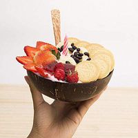 Yealsha Coconut Shell Bowl, Real Coconut Bowl, Natural Coconut Half Shell, Dessert Bowl