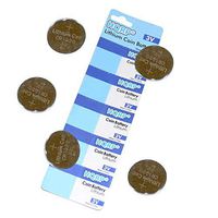 HQRP 5-Pack Coin Lithium Battery for Casio Waveceptor WV50H-8AV / WV-57H / WV57HA1AV + HQRP Coaster