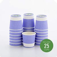 Insulated Paper Coffee Cups - Ripple Wall - Light Purple - 4 oz - 25ct Box - MATCHING LIDS SOLD SEPARATELY: RWA0327GR, RWA0281B, RWA0281W