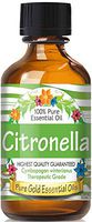 Pure Gold Citronella Essential Oil, 100% Natural & Undiluted, 60ml