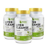Maxx Herb Liver Cleanse Plus, 13 Herbs (3 Bottles: 720 Tablets, 12-24 Week Supply) Supports Liver Cleanse, Liver Detox, Herbal Detox, Better Sleep, with: Dandelion, Cayenne, Ginger, Licorice Root