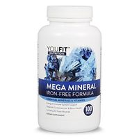 Mega Minerals Supplement by Youfit Nutrition | All 72 Trace Minerals | Premium Formula with Source of Minerals and Immune Health Support | Iron Free | All in One |1000mg Calcium 500mg Magnesium