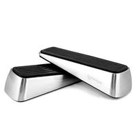 Homesnest Door Stopper, Heavy Duty Wedge That Holds Doors Firmly and Doesn't Budge, Made of Rubber and Stainless Steel (Contains 2 Stoppers) Door Pinch as Bonus