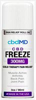 300 mg Organic Roll On Freeze Pain Stress Relief Inflammation Aches Joints Cold Topical Therapy Lotion Vegan USA Grown Hemp Omegas Amino Acids