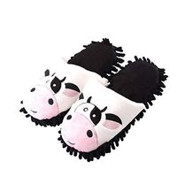 Frjjthchy Dust Cleaning Mop Slippers Microfiber Mopping Shoes for Men Women (Women 6-7/Men 5, Calf)
