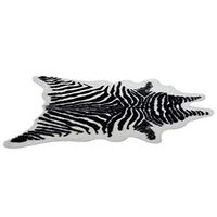 Animal Carpet Zebra Print Carpet Velvet Carpet Animal Natural Shape Carpet Decoration Mat