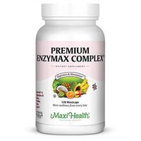 Maxi Health Premium Enzymax Complex Digestive Enzymes Aids Dairy & Fats, 120 Count