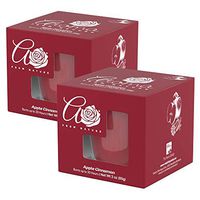Aroma From Nature Apple Cinnamon 3 oz AireCare Scented Candle - 2 Pack - Aromatherapy Candles - Home Fragrance - Apothecary Glass With Single Wick