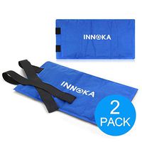 INNOKA [2-Pack Large Reusable Hot and Cold Therapy Gel Ice Pack, Pain Relief Wrap for Back Neck Waist Shoulder Legs Ankle, Injuries, Swelling, Bruise(Freezable & Microwavable), Large (17.5" x 9")