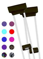 Crutcheze Premium USA Made Crutch Pad and Hand Grip Covers | Comfortable Underarm Padding Washable Breathable Moisture Wicking Anti-Bacterial Orthopedic Products Accessories (Black)