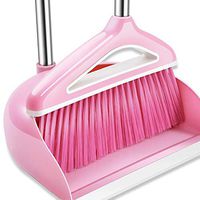 Broom and Dustpan With Long Handle Telescopic Up Stainless Steel Soft Brush Broom Set Extra Long Handle Non-Slip Handle Windproof Broom And Dustpan Used For Room Schools Garden
