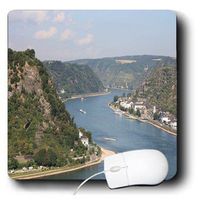 3dRose LLC 8 x 8 x 0.25 Inches Mouse Pad, Photo Rhine River in Germany (mp_162881_1)
