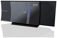 iLive Bluetooth CD Micro Stereo System with Built-In FM Radio & USB Charging Port, Ambient Blue LED Light Effects Digital Clock & Sleep Timer, Wall Mountable, Full Function Remote Included