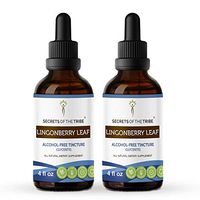 Lingonberry Leaf Tincture Alcohol-Free Extract, Organic Lingonberry (Vaccinium Vitis-idaea) Dried Leaf Tincture Supplement (2x4 FL OZ)